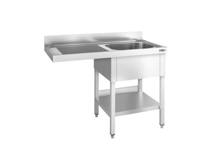 GGM Gastro STK146SBR1 Spülmaschinen-Spültisch - 1400x600mm - mit 1 Becken rechts