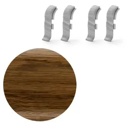 Verbinder für Sockelleiste Nature Mooreiche, PVC Länge 0,5 cm, Kantenhöhe 56 mm, NATNGTF16
