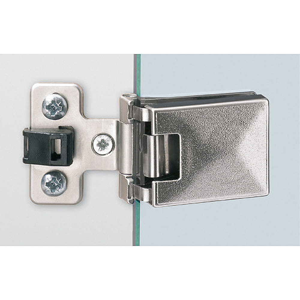 Hettich Möbel-Glastürscharnier, für einliegende Türen, 180° ET 5150 Z, mit Zuhaltung,TS max.6,3mm 69934