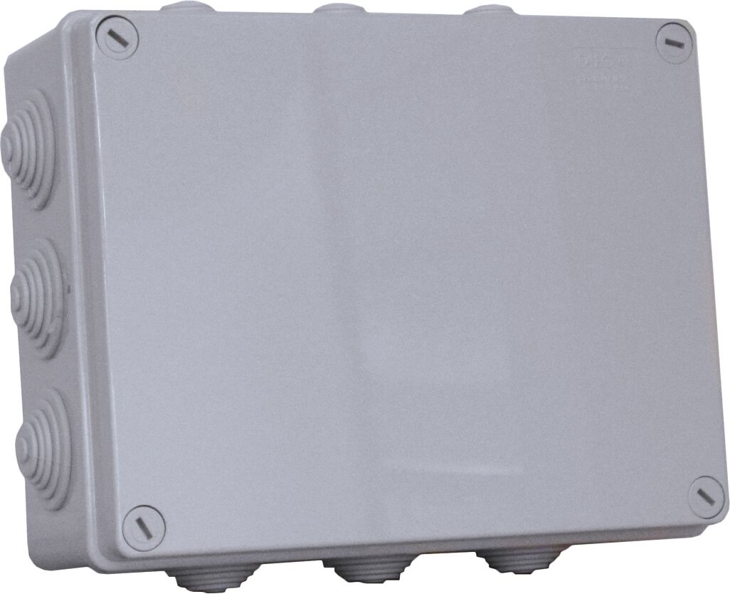 Faeg Cassetta Scatola Stagna Di Derivazione Rettangolare Con Coperchio Con Viti In Plastica 240x190x90mm Con 12 Passacavi Ip55  - Fg13417
