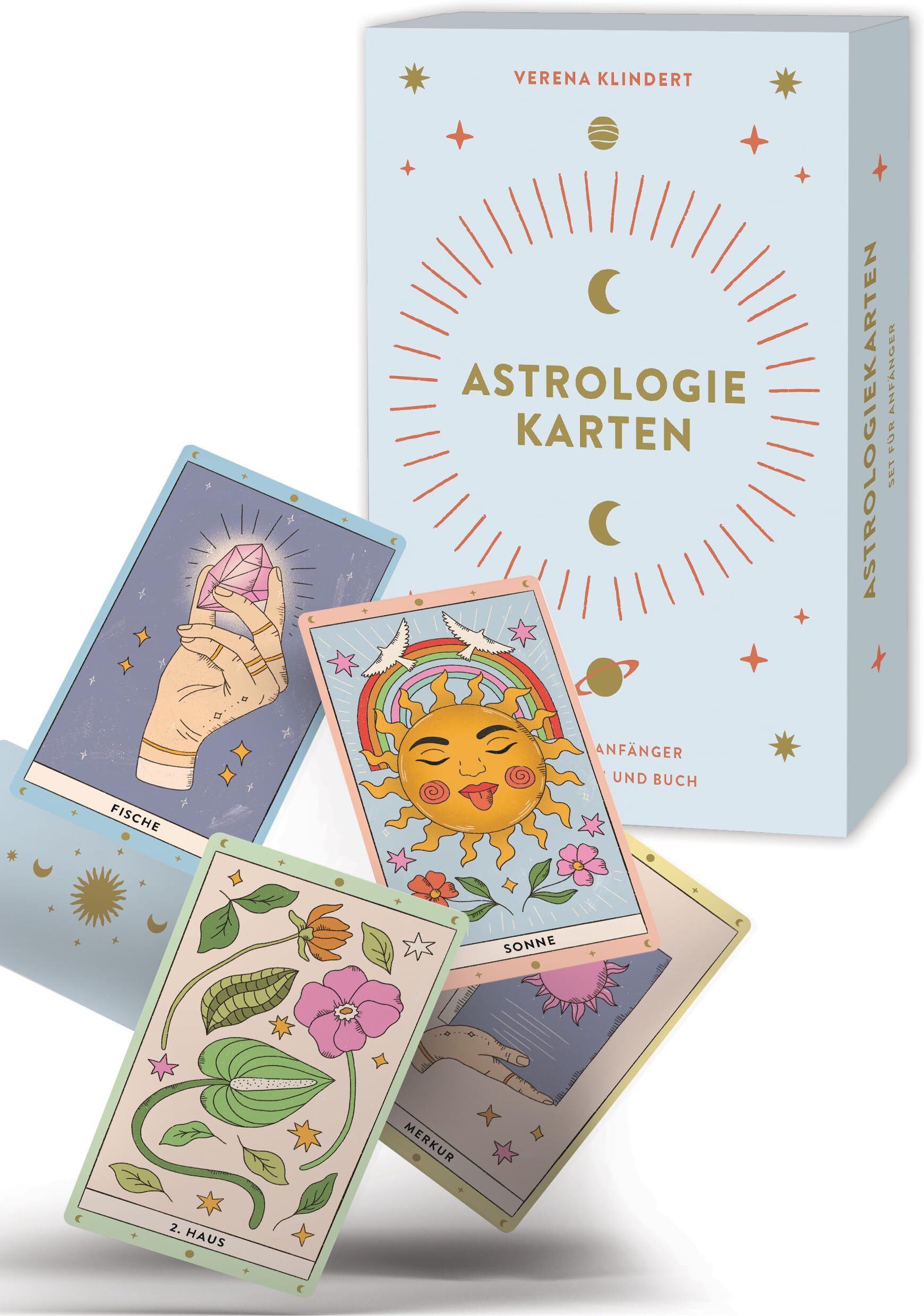 Verena Klindert - Astrologiekarten: Astrologiekarten mit Buch, Set für Anfänger: ausführliche Beschreibungen zu Fragen, Karten und Legetechniken - Preis vom 07.10.2026 11:45:10 h