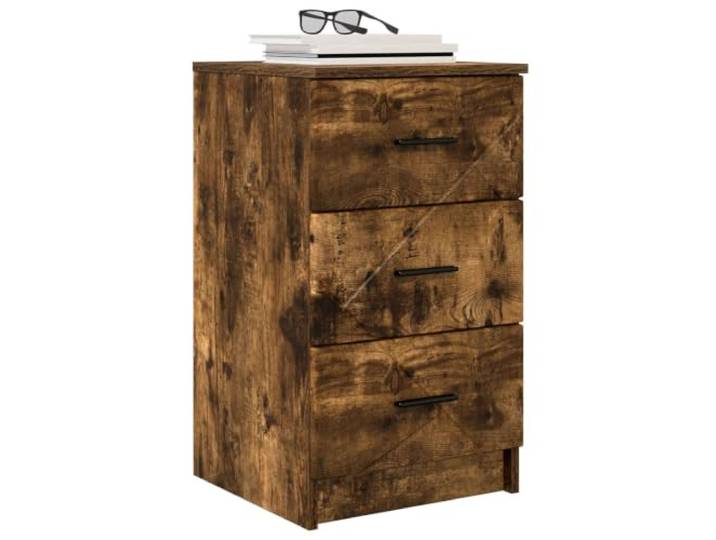 KTHLBRH Nachttisch Eiche Rauch 38 x 38 x 66 cm Holz mehrschichtig Minimalistisches Design, elegant, funktional, Schlafzimmer, neben dem Bett