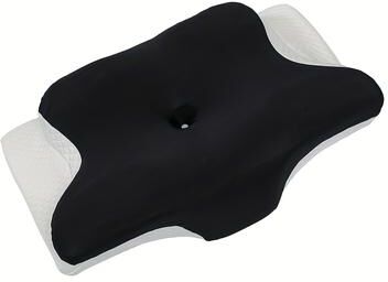 Uplifted Trends Memory Cotton Butterfly Shaped Cervical Pillow For Neck Support Slow Rebound black