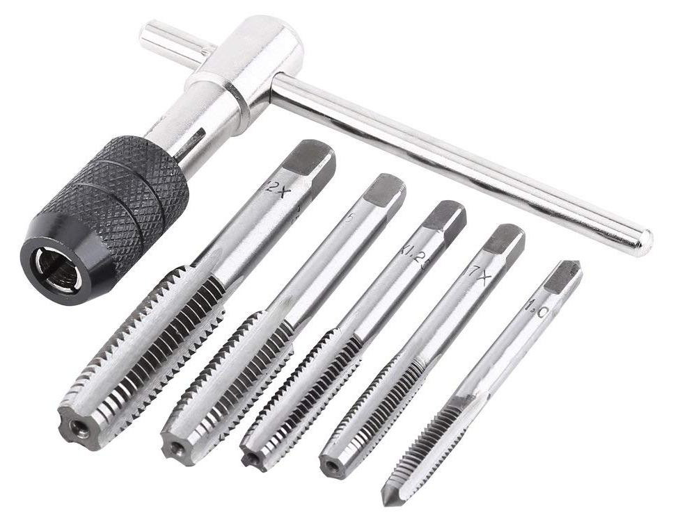 Selius Metrische Draad Tap Set met T-sleutel, M3 tot M12, 7 stuks