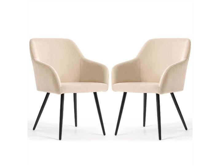 Stuhl Set – ESTELLE – Beige – Schwarz