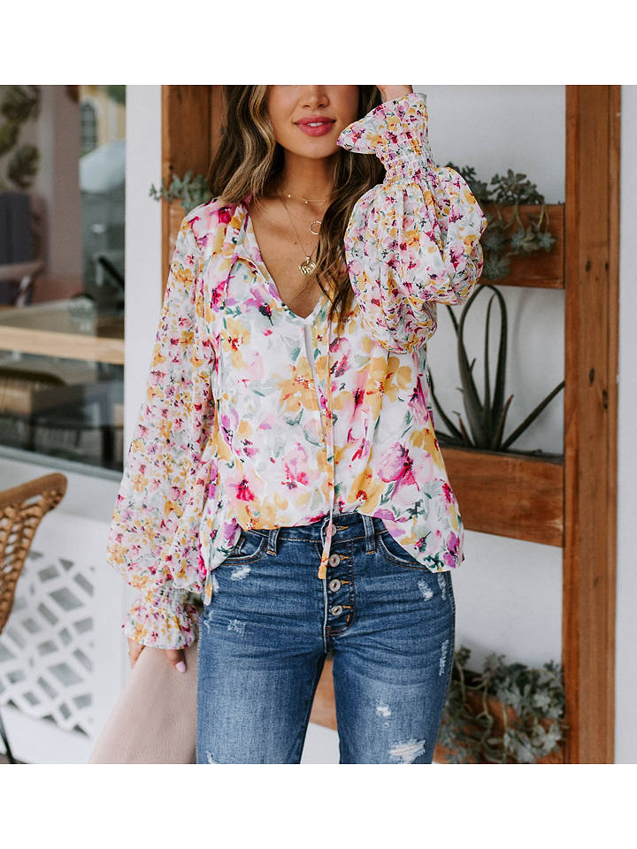 Milan Kiss Bluse in Bunt - S