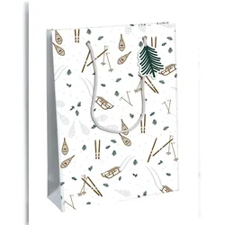 Clairefontaine 6x Geschenktasche L, Winter, 26,5x14x33 cm - Weiß X-30924-2C