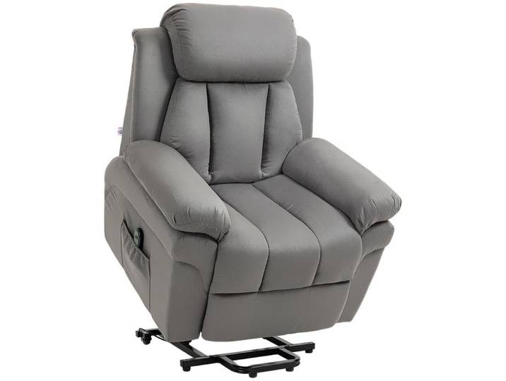 Fauteuil de Relaxation électrique Fauteuil releveur inclinable avec Repose-Pied Ajustable gris