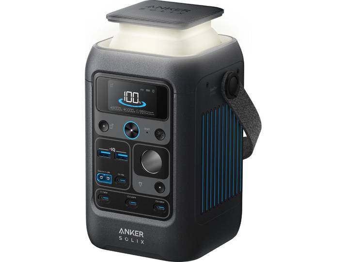 Station de charge portable Anker Solix C300X DC\, 288Wh\, 300W\, 2x USB-A\, 4x USB-C\, prise allume-cigare\, Gris
