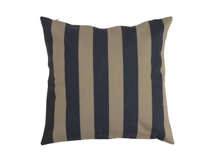 Garden Glory Coussin rayé Garden Glory Noir-beige, 50x50 cm