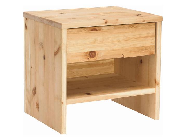 Linea Natura Nachttisch, Zirbelkieferfarben, Holz, Zirbe, massiv, 1 Schublade(n) Schubladen, 60x47.5x40 cm, Typenauswahl, Schlafzimmer, Nachttische
