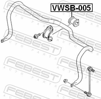 Febest Lagerung, Stabilisator Vwsb-005 Vorne Für Vag