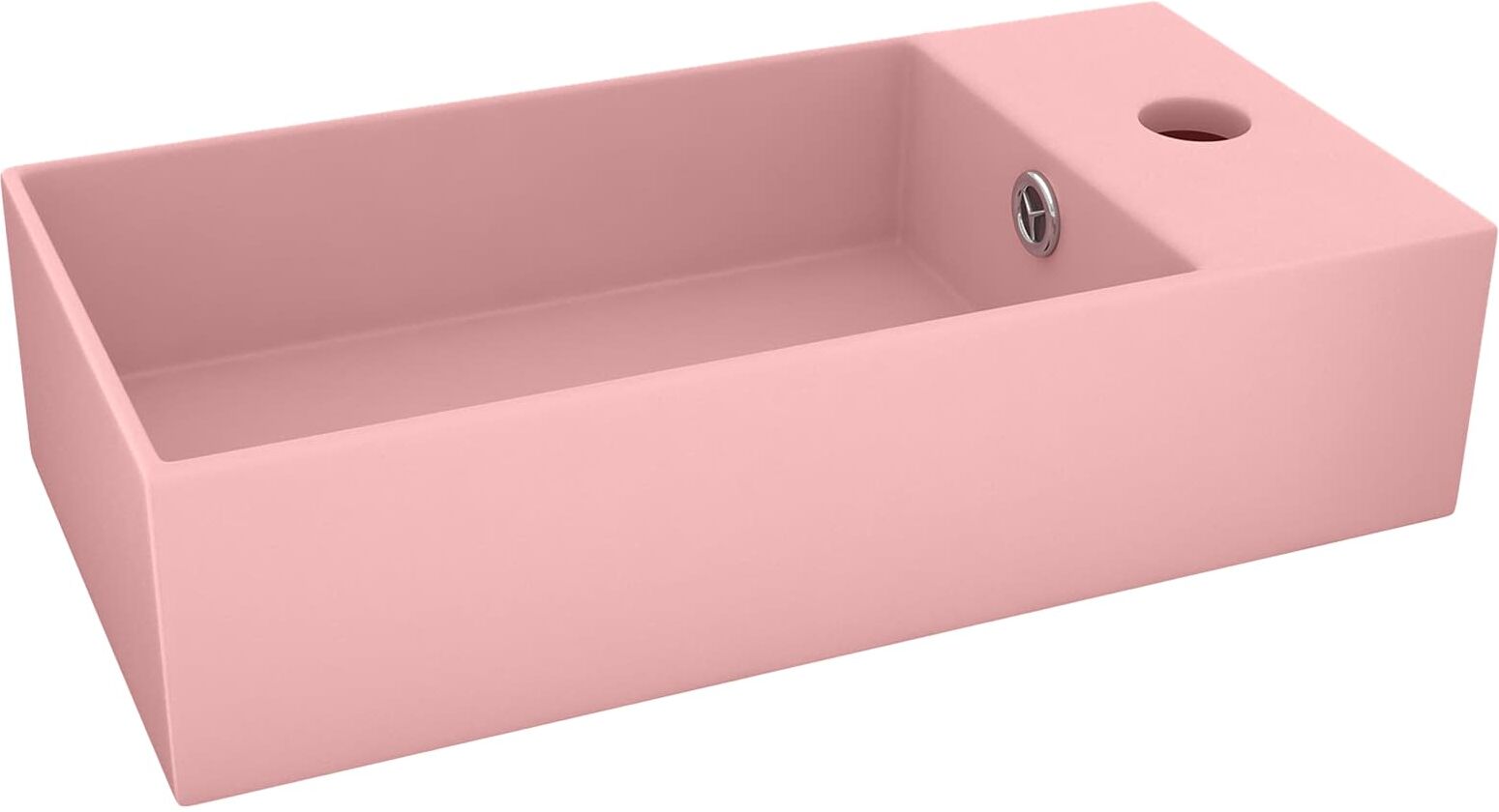 vidaXL Lavabo de salle de bain avec trop-plein Céramique Rose