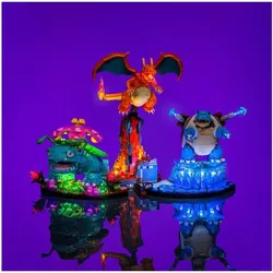 Light my bricks LMB 2.0 LED Licht Set für LEGO 72153 Pokémon - Bisaflor, Glurak und Turtok