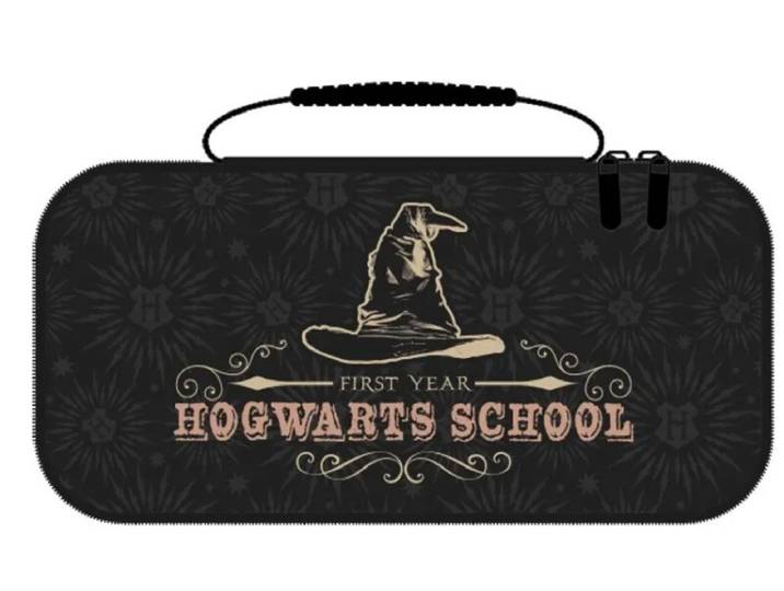Cerdá Switch 2 pochette de transport-Harry Potter-École de Poudlard première année-Rangement pour accessoires et 8 jeux - Noir