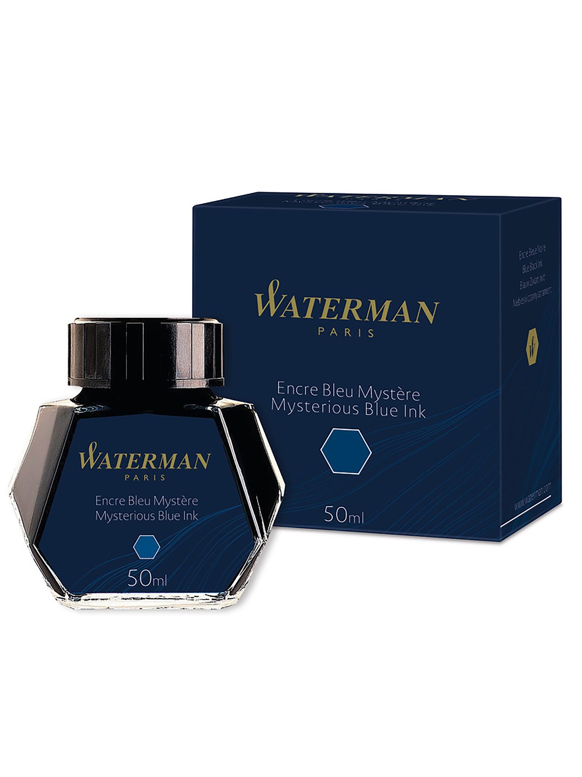 Waterman Füllertinte im Tintenfass | Mysterious Blue | Tintenflacon mit 50 ml
