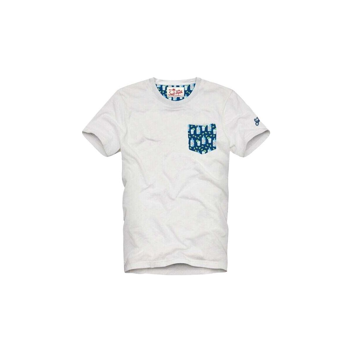 MC2 Saint Barth Blanche Cotton T Shirt With Printed Details 01n gin time 61 (05677H) M BLA0001-05677H-M
