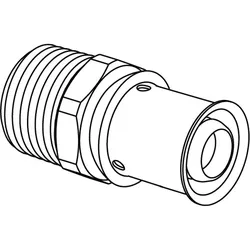 Pressfitting S-Press PLUS Übergang mit AG Uponor (Ausführung: 25 - 1'' AG)