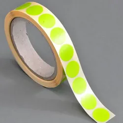 SPRINTIS Klebepunkte 20 mm, hellgrün, 1000 Stück Markierungspunkte selbstklebend auf Rolle, Punkte Aufkleber aus Papier für Büro und Lager