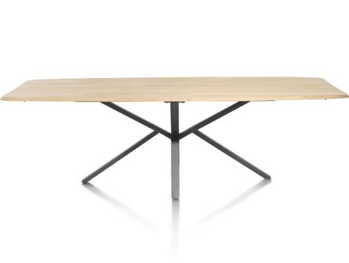 Henders & Hazel Home Esstisch oval Eiche massiv/Metallgestell