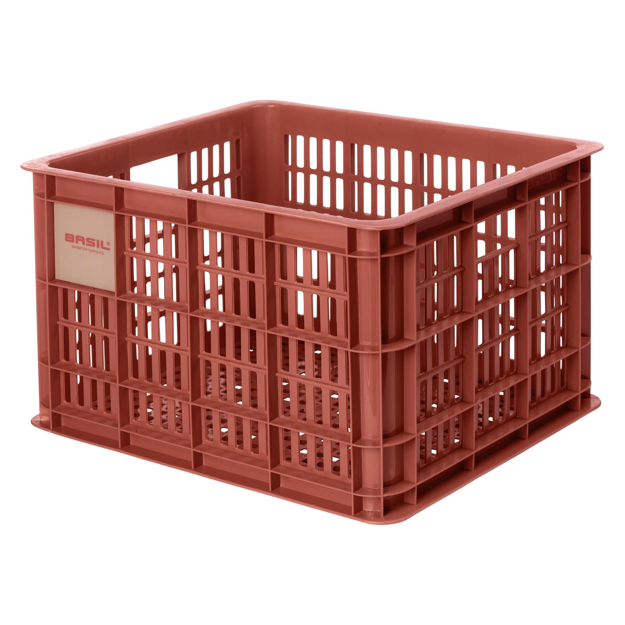 Basil Fahrradkiste M,29.5L, recycelter Kunststoff, terra red (29.50 l) (21137)