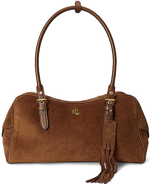 LAUREN RALPH LAUREN Ledertasche - Schultertasche MARCY Large camel EG