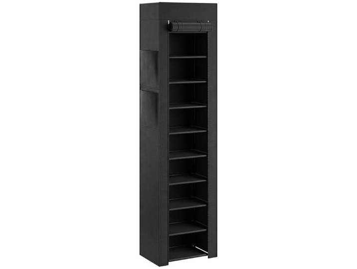 LIA Étagère à Chaussures 20 Paires 10 Niveaux Range-Chaussures en Métal avec Housse Anti-Poussière Noir