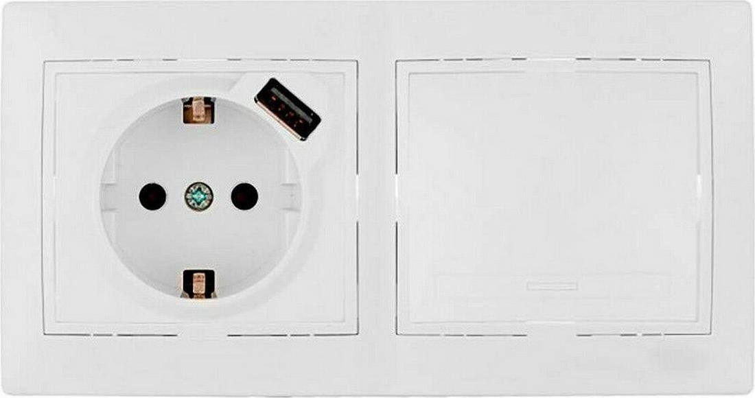Solera Netstekker 16A inbouwmodel wit