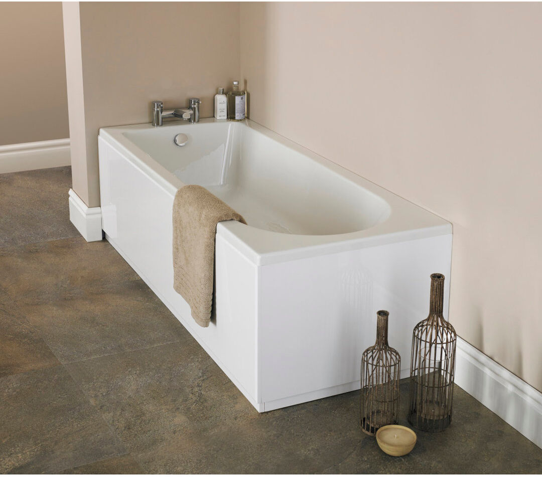 Nuie Barmby x Soaking Acrylic Bathtub White 170cm x 70cm