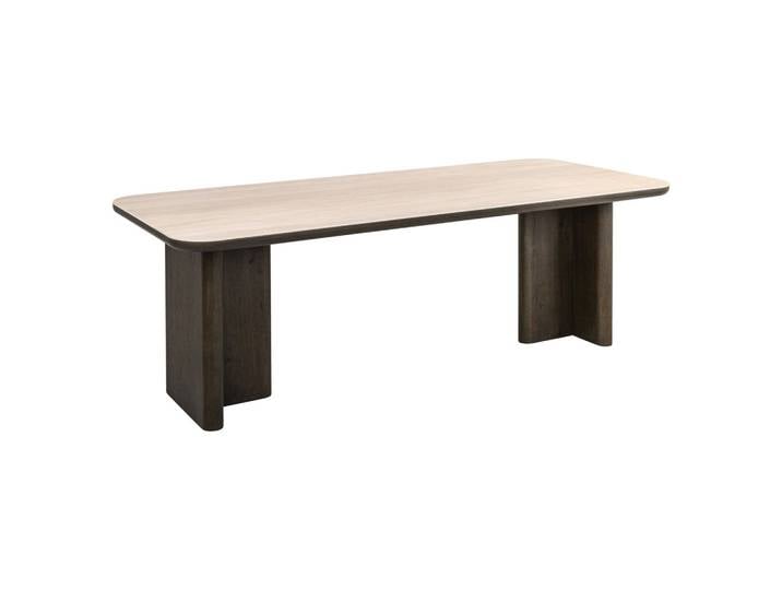 Esstisch Nando 230 cm Keramik-Travertin & Eichenfurnier braun