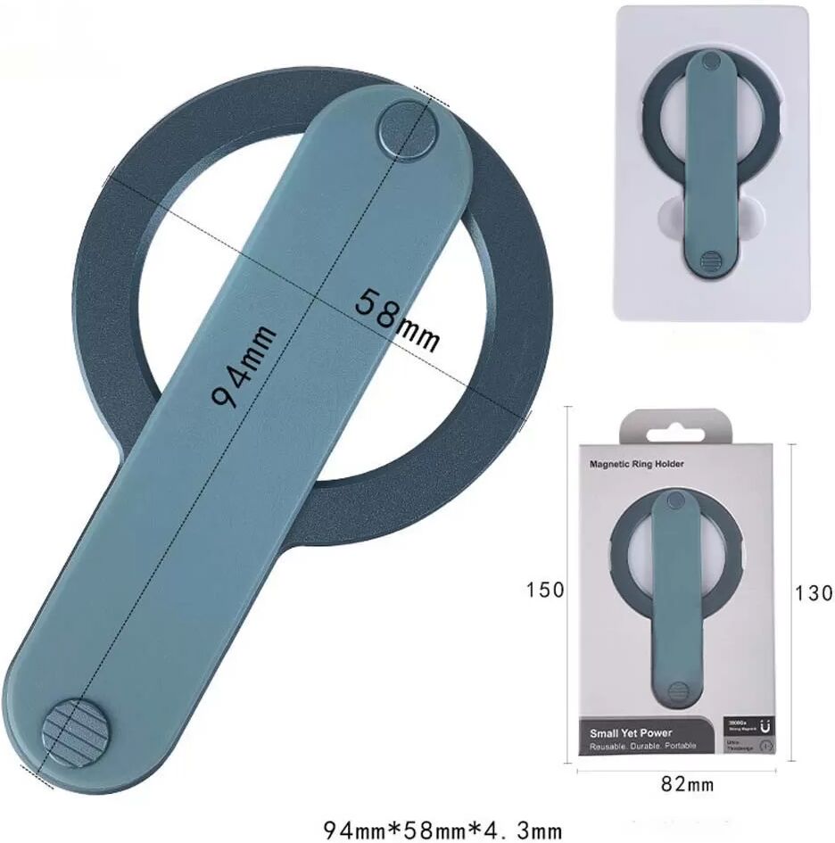 INF Magnetischer Handyhalter mit Schlaufe – Aluminiumlegierung & TPU – Kompatibel mit kabellosem Laden Grün