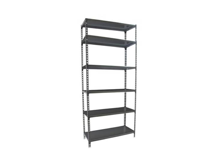 Simon Rack Metallregal 2500x900x400 mm - Simonclick 6 Höhen, Metallablage, Biegepunkt 180 kg, Korrosionsschutzlackierung, Klicksystem-Montage, Anthrazit
