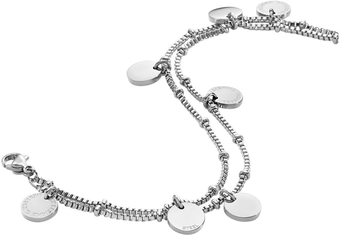 Armband LIEBESKIND BERLIN, edelstahlfarben, Armbänder, Damen, 20cm, Edelstahl, glänzend, Armband