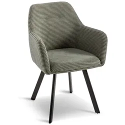 2er-Set BOOOM Stuhl Ardea Cord Grün