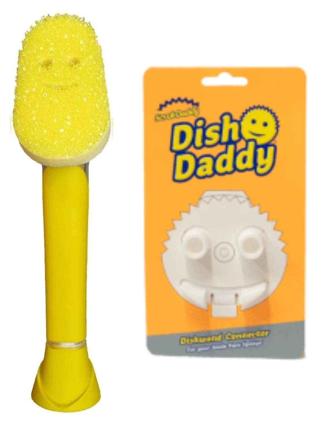 Scrub Daddy Dish Daddy afwasborstel met zeepdispenser en verbindingskop