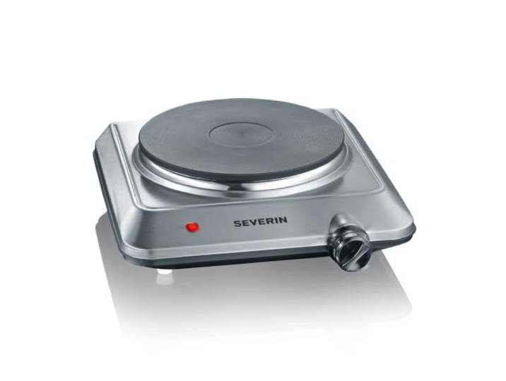 Severin Single-Kochplatte, Campingkocher, Edelstahl, 1.500 W