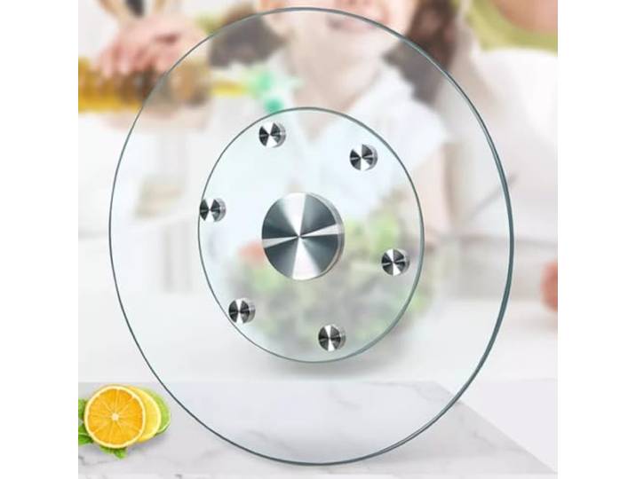 AYHARYLH Gehärtetes Glas Drehplatte Lazy Susan Tisch Glasplatte Glaspanel Aus Gehärtetem Glas Temperiertes Glas Drehblech Für Esstisch Servierplatte Drehblech Glas Servierplatte