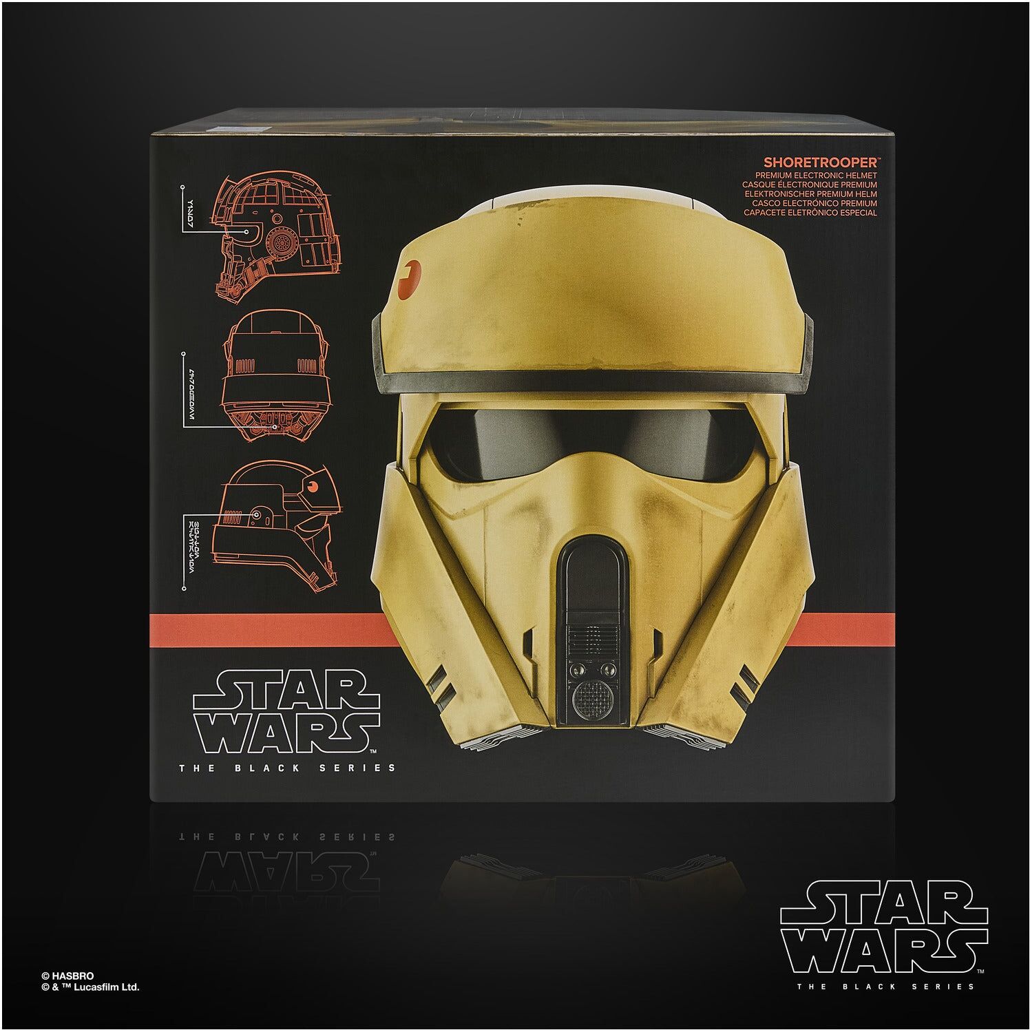 Star Wars The Black Series Shoretrooper Electronic Helmet for Adults - 1:1 Scale - Hasbro