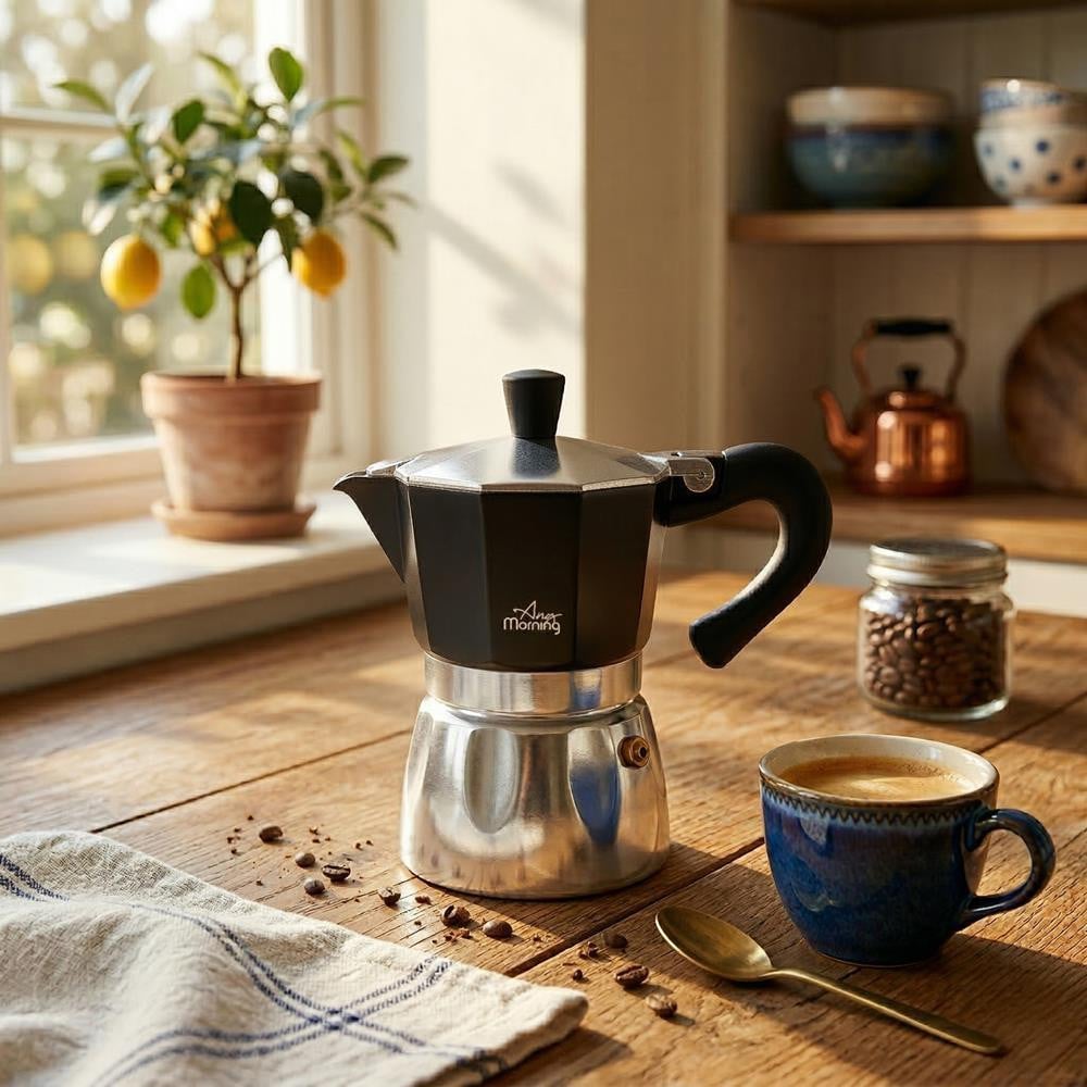 Any Morning Hes-6 Moka-kan Koffiezetapparaat Koper 0,24 liter