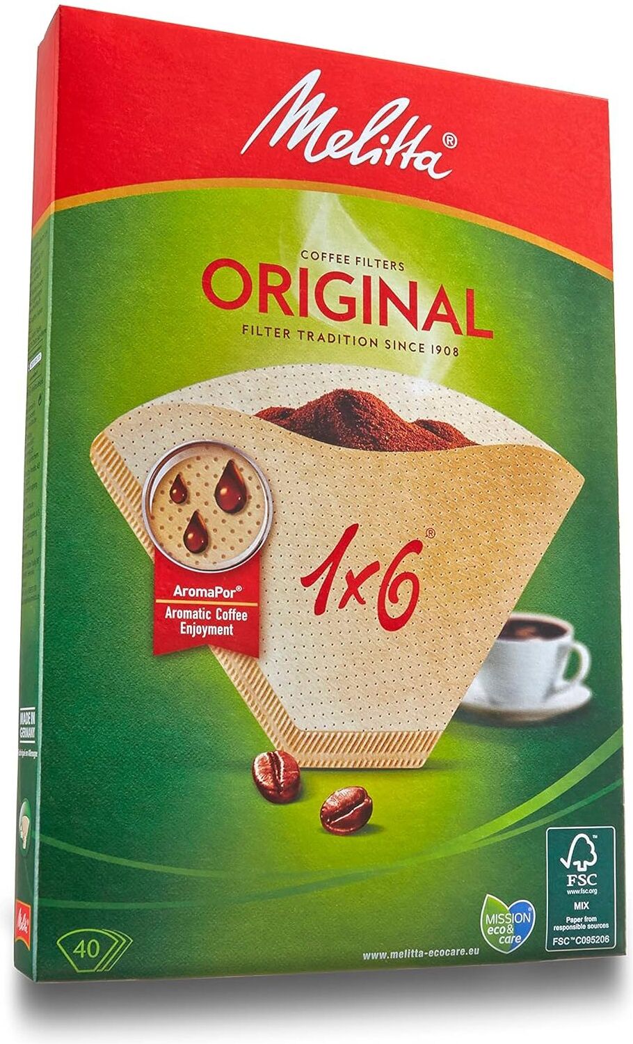 Filtro carta caffè Kaufgut 022243 MELITTA 6 tazze