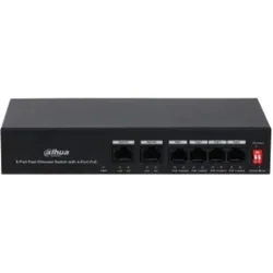 Dahua PoE DH-PFS3006-4ET-36 network switch Fast Ethernet (10/100) Power over Ethernet (4 Ports), Netzwerk Switch, Schwarz