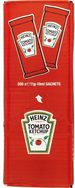 Heinz Tomat Ketchup Portionsposer, 200 X 11 G