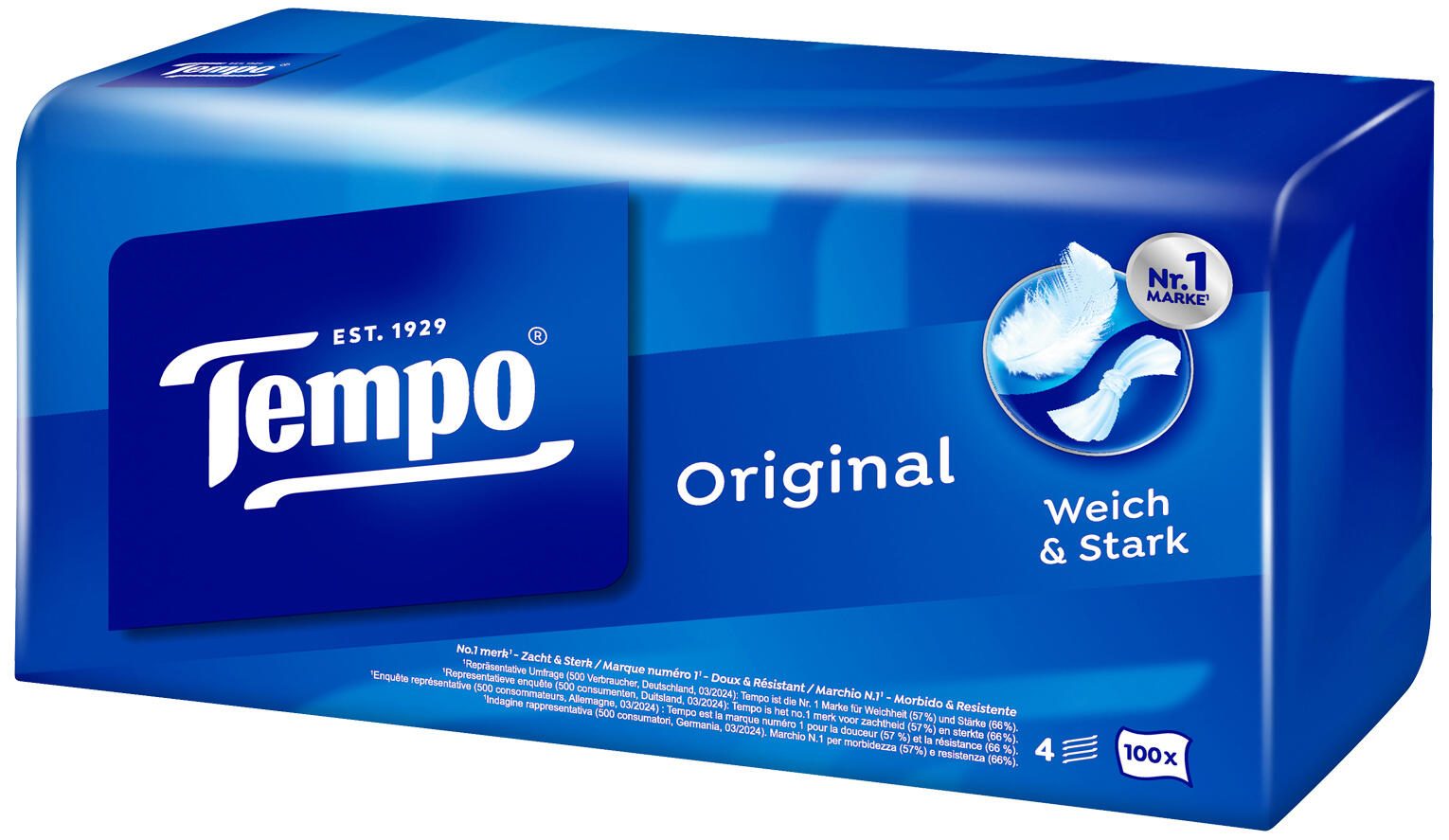 Tempo Taschentücherbox Original - 100 Tücher 830489