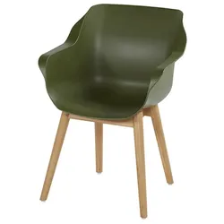 Sophie Teak ergonomischer Outdoorsessel Grün