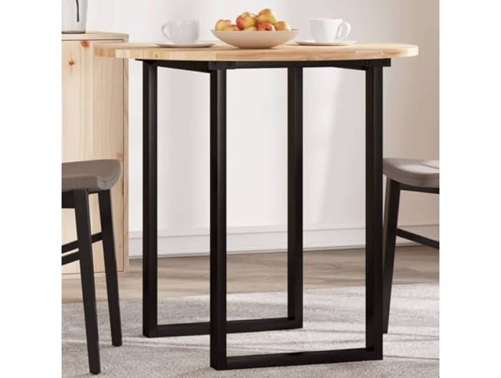 PTUGUOF Tischplatte Rund 80 cm Massivholz Akazie Unbehandelt, Pflegeleicht, Für Esstisch, Bistrotisch, Couchtisch