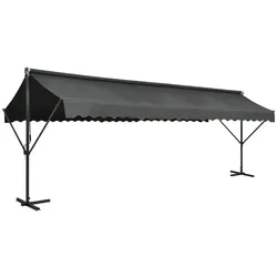 Helloshop26 - Freistehende Markise 600 x 300 cm anthrazit 02_0007482