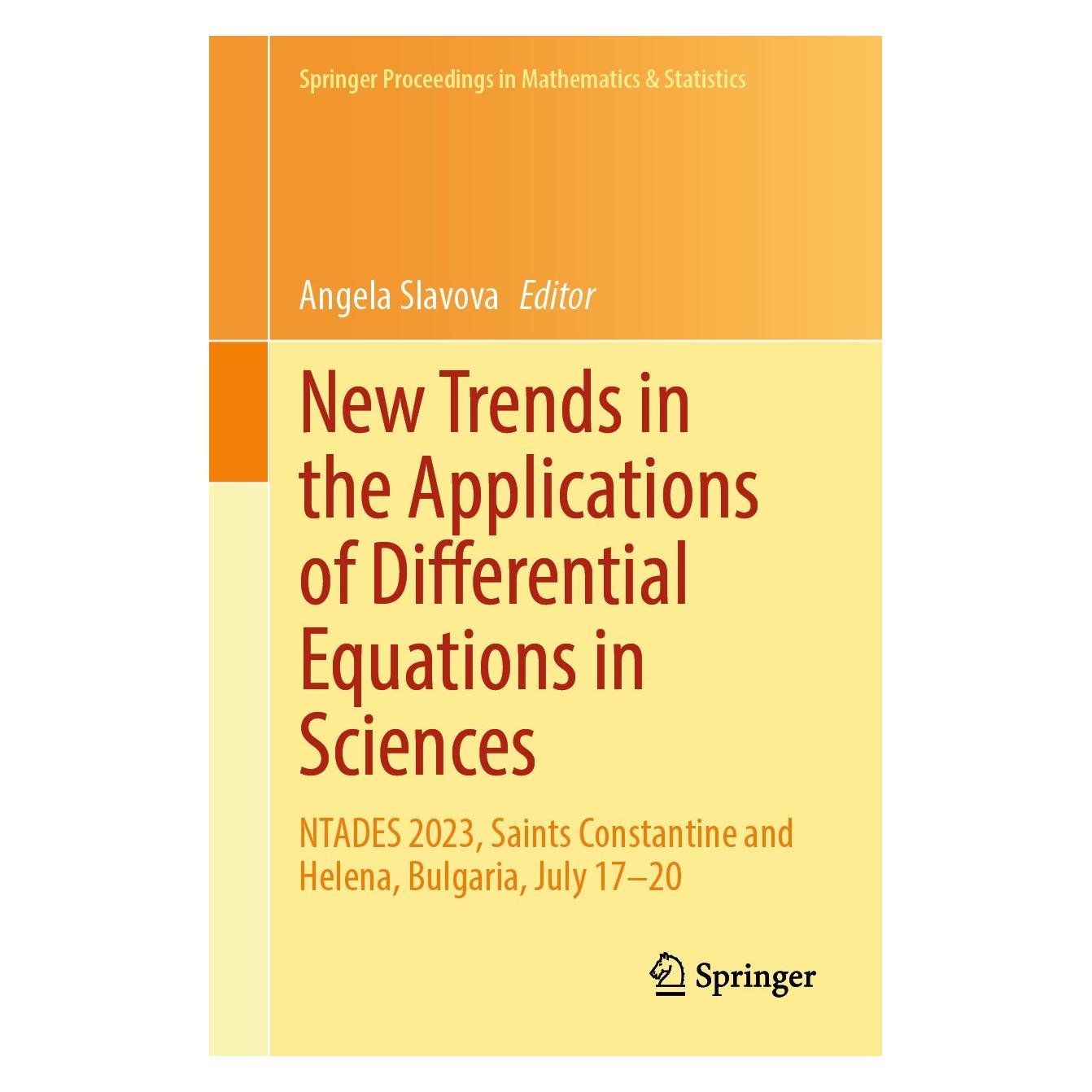 Springer New Trends in the Applications of Differential Equations in Sciences (Englisch, Hardcover, Angela Slavova) (9783031532115)