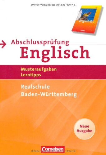 Eugen Blumenstock - Abschlussprüfung Englisch - English G 21 - Realschule Baden-Württemberg: 10. Schuljahr - Musterprüfungen, Lerntipps: Arbeitsheft mit Lösungsheft: ... Lerntipps, Arbeitsheft mit Lösungsheft - Preis vom 13.10.2026 11:25:28 h