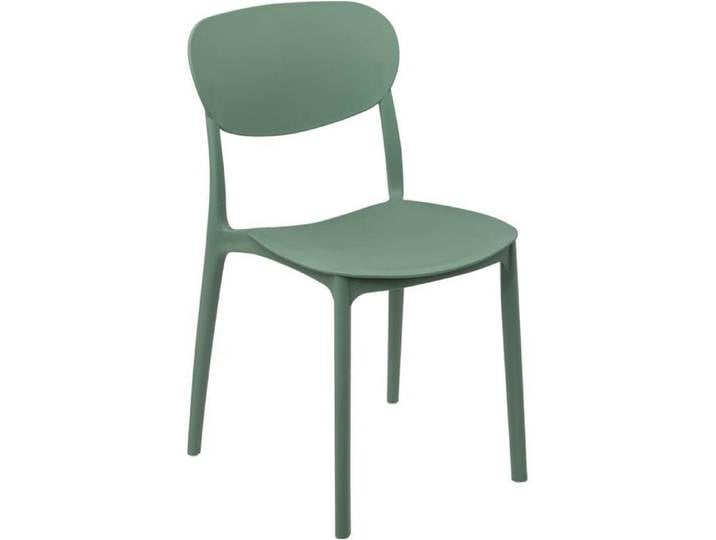 5five Chaise empilable en plastique vert plasta