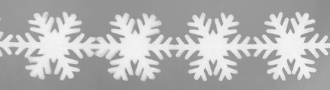 Weihnachtliche Fensterdeko "Schneeflocke", 17 cm hoch, 1,8 m lang
